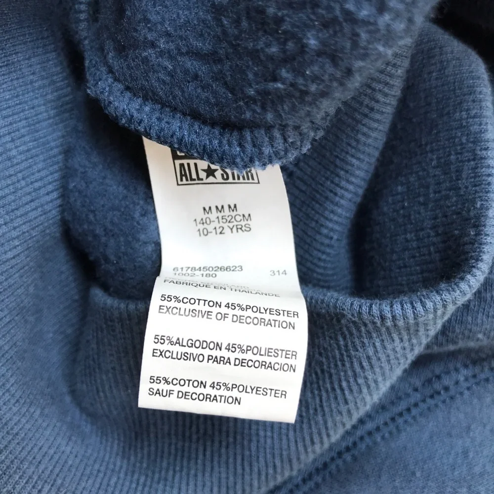 Converse all star Chuck Taylor blue pullover hoodie